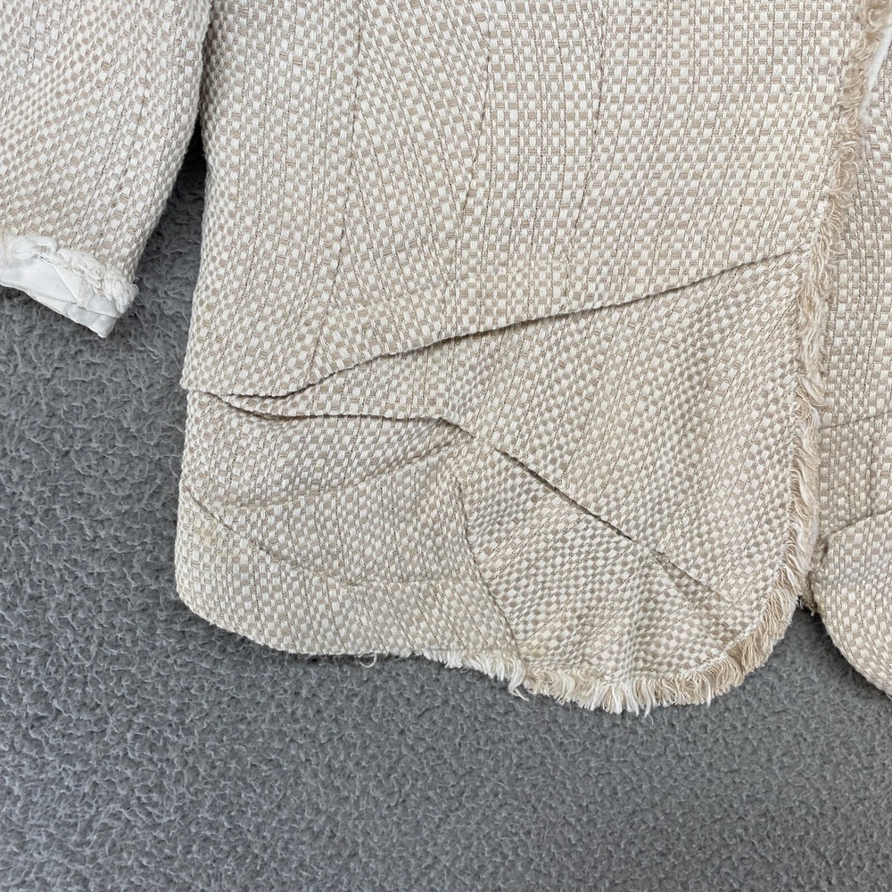 Soft Surroundings Ivory Textured Open-Front beautifully Blazer! - Picture 5 of 13